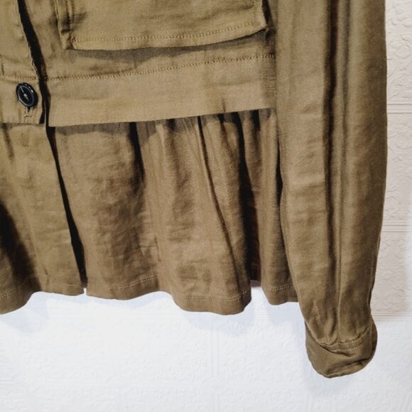 Maeve Anthropologie Flounced Utility Women's Jacket - Picture 4 of 7